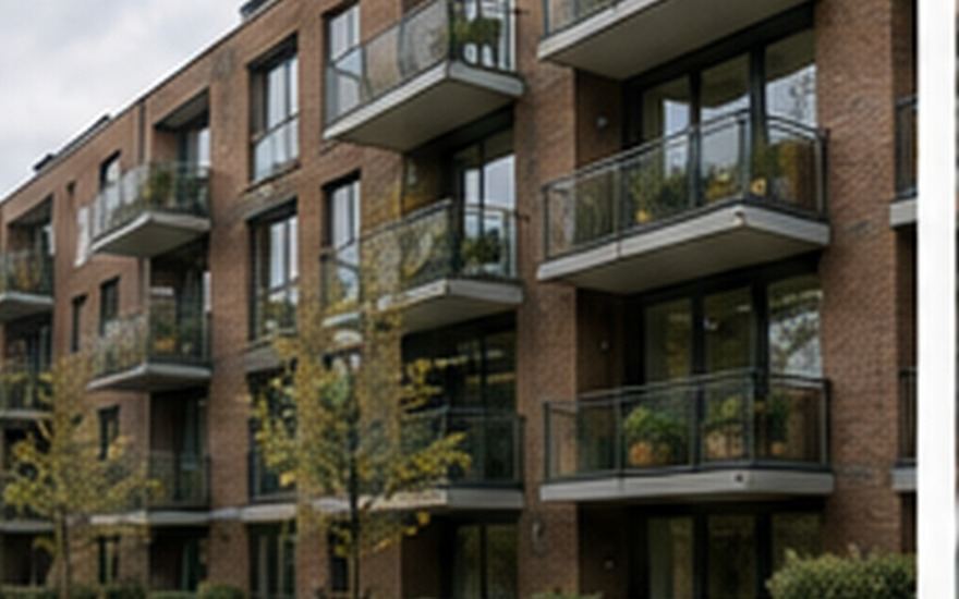 Appartementencomplex met balkons